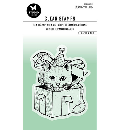 BL-ES-STAMP408 - Laurens van Gurp - Cat in a box Essentials nr.408 - 
