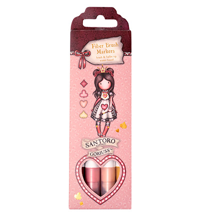 GOR-WL-FBLM11 - Gorjuss - Fiber Brush Reds, Pink, Yellow Wonderland nr.11 - 