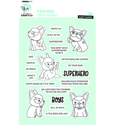 CCL-FR-STAMP468 - CraftLab - Superhero Buddy Friendz nr.468 - Animaux
