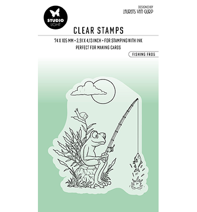 BL-ES-STAMP458 - Laurens van Gurp - Fishing frog By Laurens nr.458 - 