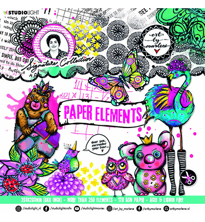 ABM-SI-DCB47 - Art by Marlene - Die Cut Block Paper Elements Signature Collection nr.47 - Blocs prédécoupés ABM-SI-DCB47 - Art by Marlene - Die Cut Block Paper Elements Signature Collection nr.47 - Blocs prédécoupés