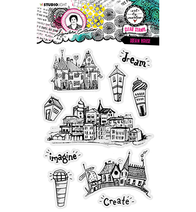 ABM-SI-STAMP474 - Art by Marlene - Dream house Signature Collection nr.474 - Maison, vie