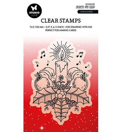 BL-ES-STAMP484 - Laurens van Gurp - Singing birds By Laurens nr.484 - Noël, hiver