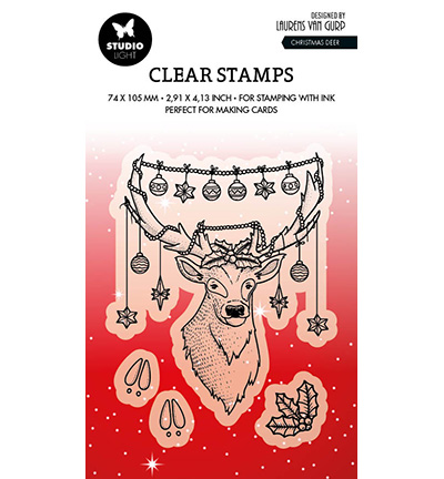 BL-ES-STAMP487 - Laurens van Gurp - Christmas deer By Laurens nr.487 - 