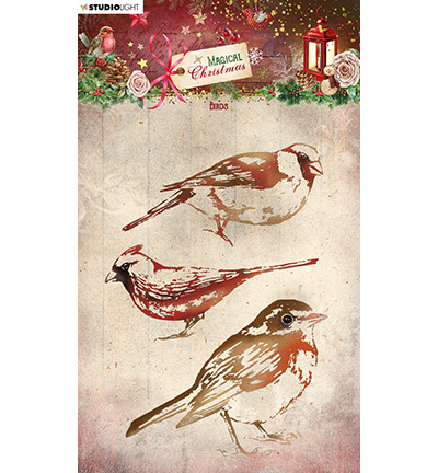 SL-MC-STAMP499 - StudioLight - Birds Magical Christmas nr.499 - Noël, hiver
