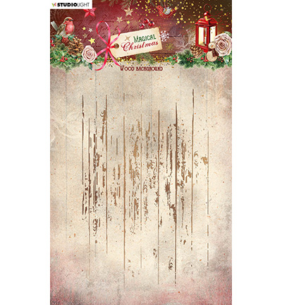 SL-MC-STAMP502 - StudioLight - Wood background Magical Christmas nr.502 - Noël, hiver