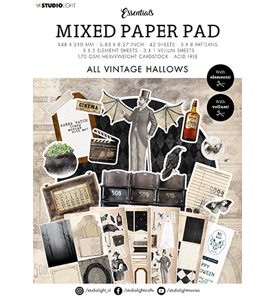 SL-ES-MPP25 - StudioLight - All vintage hallows Essentials nr.25 - Mixed Paper Pad