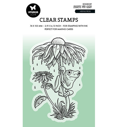 BL-ES-STAMP534 - Laurens van Gurp - Hiding frog By Laurens nr.534 - Animaux