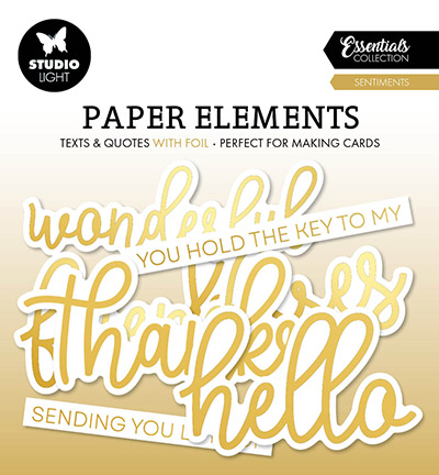 SL-ES-PE07 - StudioLight - Sentiments gold foil Essentials nr.07 - Paper Elements