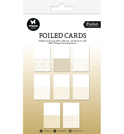 SL-ES-PS35 - StudioLight - Folded cards gold foil Essentials nr.35 - Foiled Cards