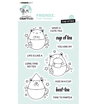 CCL-FR-STAMP553 - CraftLab - Cup of tea Friendz nr.553 - Manger, boire