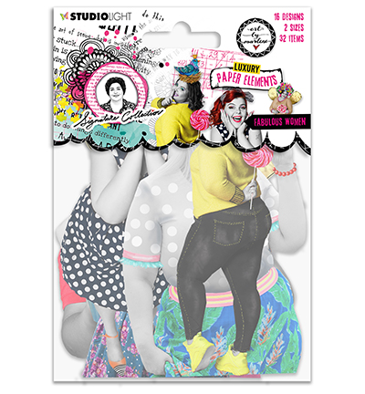 ABM-SI-PE04 - Art by Marlene - Paper Elements Fabulous women Signature Collection nr.04 - Paper Elements