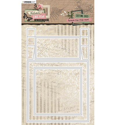 HE-ND-CD709 - Hazel Eaton - Square due flip card Natures dream nr.709 - 