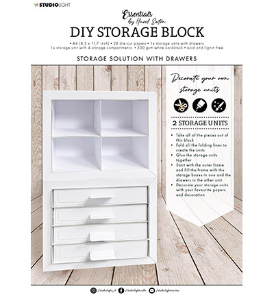 HE-ES-DCB58 - Hazel Eaton - DIY Storage block Drawer units Essentials nr.58 - 