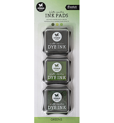 SL-ES-INKP13 - StudioLight - Water-reactive Ink Pads Greens Essentials Tools nr.13 - Water-reactive Ink