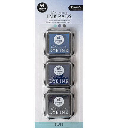 SL-ES-INKP15 - StudioLight - Water-reactive Ink Pads Blues Essentials Tools nr.15 - Water-reactive Ink