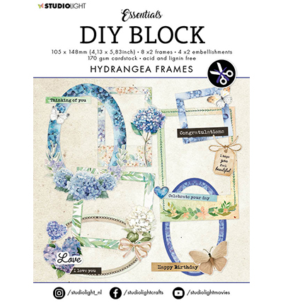 SL-ES-DCB66 - StudioLight - Hydrangea frames Essentials nr.66 - DIY Block