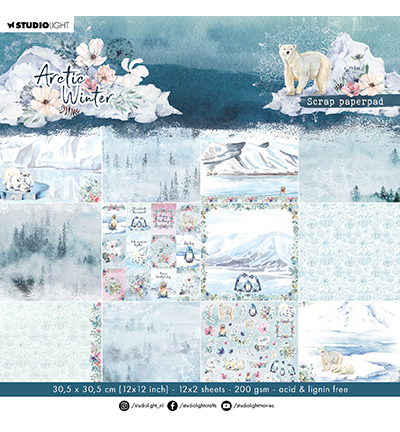 SL-AW-PP125 - StudioLight - Artic Winter nr.125 - Paper Pad Blocks