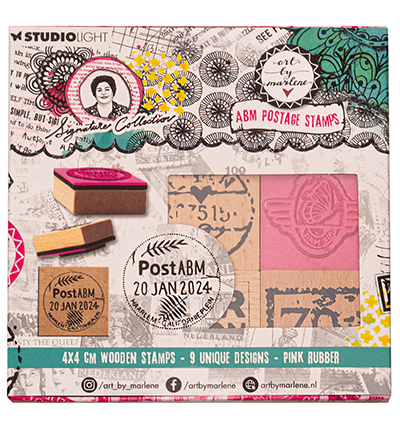 ABM-SI-STAMP595 - Art by Marlene - Wooden Stamp Set Rubber stamps Signature Collection nr.595 - Wooden Stamps