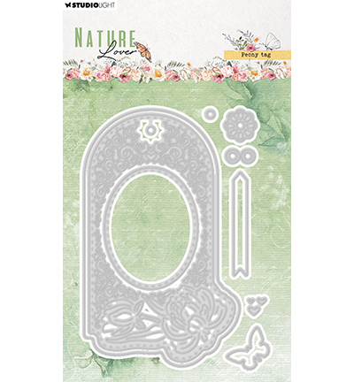 SL-NL-CD772 - StudioLight - Peony tag Nature Lover nr.772 - Fleurs