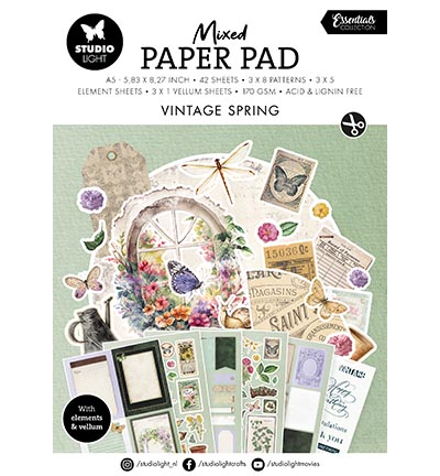 SL-ES-MPP30 - StudioLight - Vintage spring Essentials nr.30 - Mixed Paper Pad