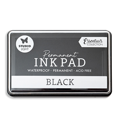 SL-CO-INKP24 - StudioLight - Ink Pad Permanent Black ink Essentials Tools nr.24 - SL Ink Pad Permanent