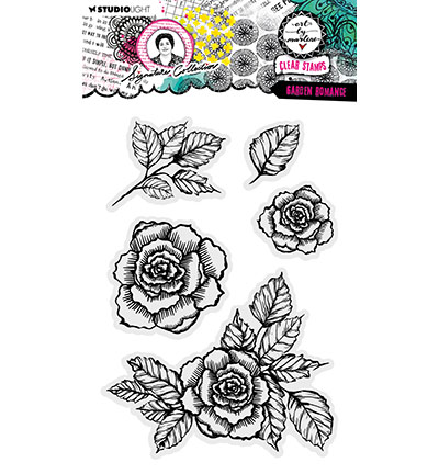 ABM-SI-STAMP647 - Art by Marlene - Garden romance Signature Collection nr.647 - Fleurs