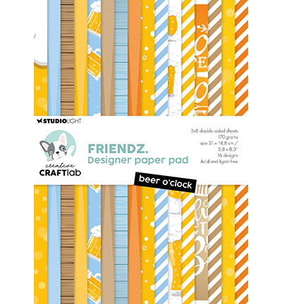 CCL-FR-DPP179 - CraftLab - Paper Pad Beer O'clock Friendz nr.179 - Paperpad