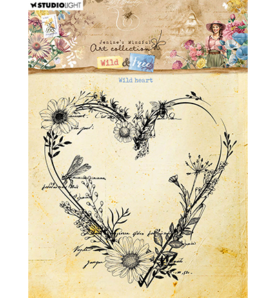 JMA-WAF-STAMP670 - Jenine's - Wild heart Wild & Free nr.670 - Amour, amitié