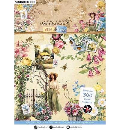 JMA-WAF-DCPP181 - Jenine's - Paper Pad Paper elements Wild & Free nr.181 - Paper Pad Elements