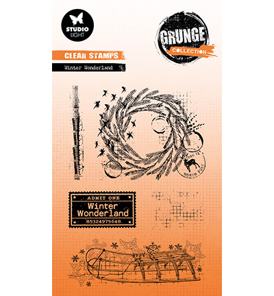 SL-GR-STAMP679 - StudioLight - Winter wonderland Grunge Collection nr.679 - Noël, hiver