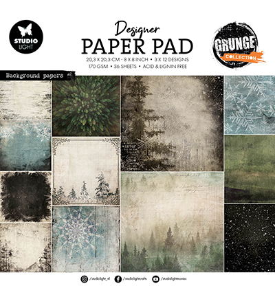 SL-GR-DPP187 - StudioLight - Paper Pad Background paper Grunge Collection nr.187 - Paper Pad Blocks