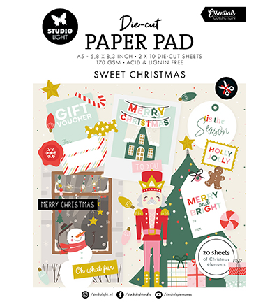 SL-ES-DCPP203 - StudioLight - Paper Pad Sweet Christmas Essentials nr.203 - Die-Cut Paper Pad