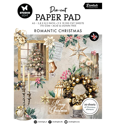 SL-ES-DCPP201 - StudioLight - Paper Pad Romantic Christmas Essentials nr.201 - Die-Cut Paper Pad SL-ES-DCPP201 - StudioLight - Paper Pad Romantic Christmas Essentials nr.201 - Die-Cut Paper Pad