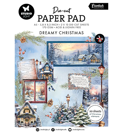 SL-ES-DCPP202 - StudioLight - Paper Pad Dreamy Christmas Essentials nr.202 - Die-Cut Paper Pad