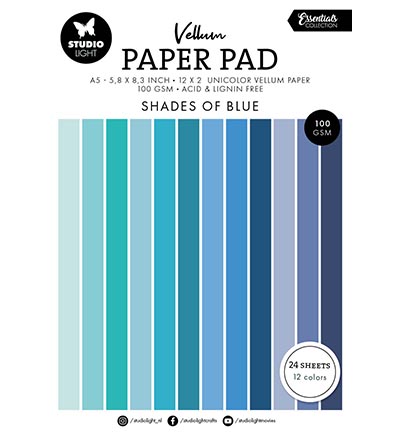 SL-ES-VPP194 - StudioLight - Vellum Paper Pad Unicolor paper Essentials nr.194 - Vellum Paper Pad