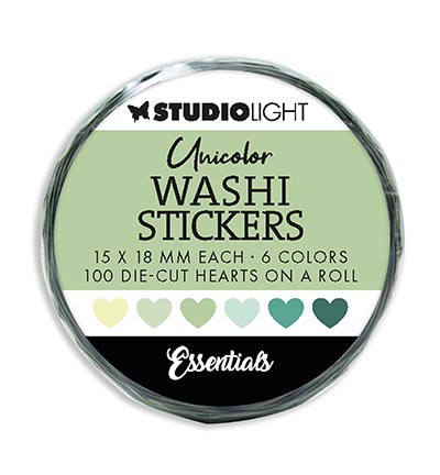 SL-ES-WASH19 - StudioLight - Washi Die-cut Stickers Greens Essentials nr.19 - 