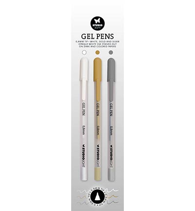 SL-CO-GP01 - StudioLight - Gel Pens White, Gold and silver Essentials nr.1 - Studio Light