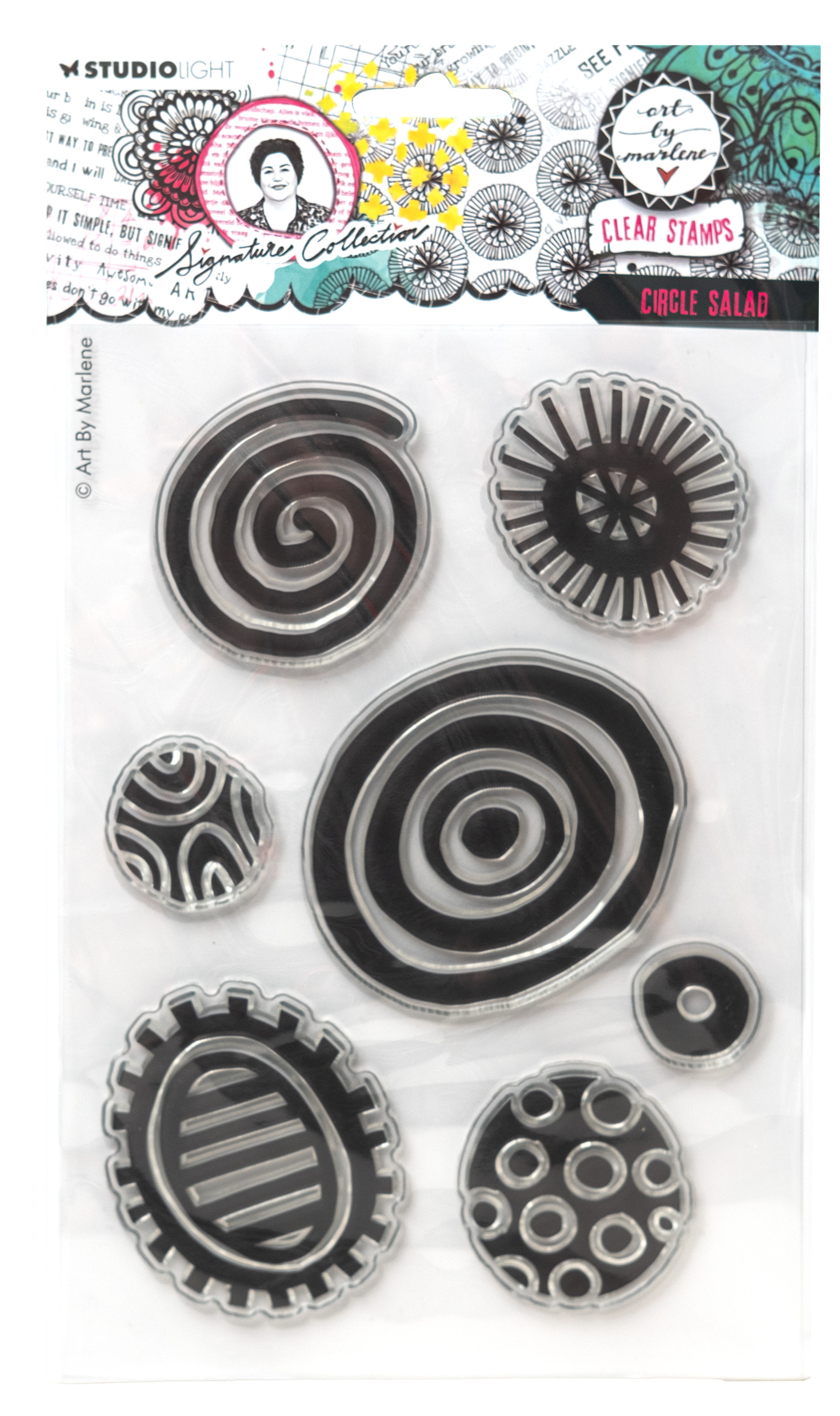 ABM-SI-STAMP714 - Art by Marlene - Circle Salad Signature Collection nr.714 - Cercles