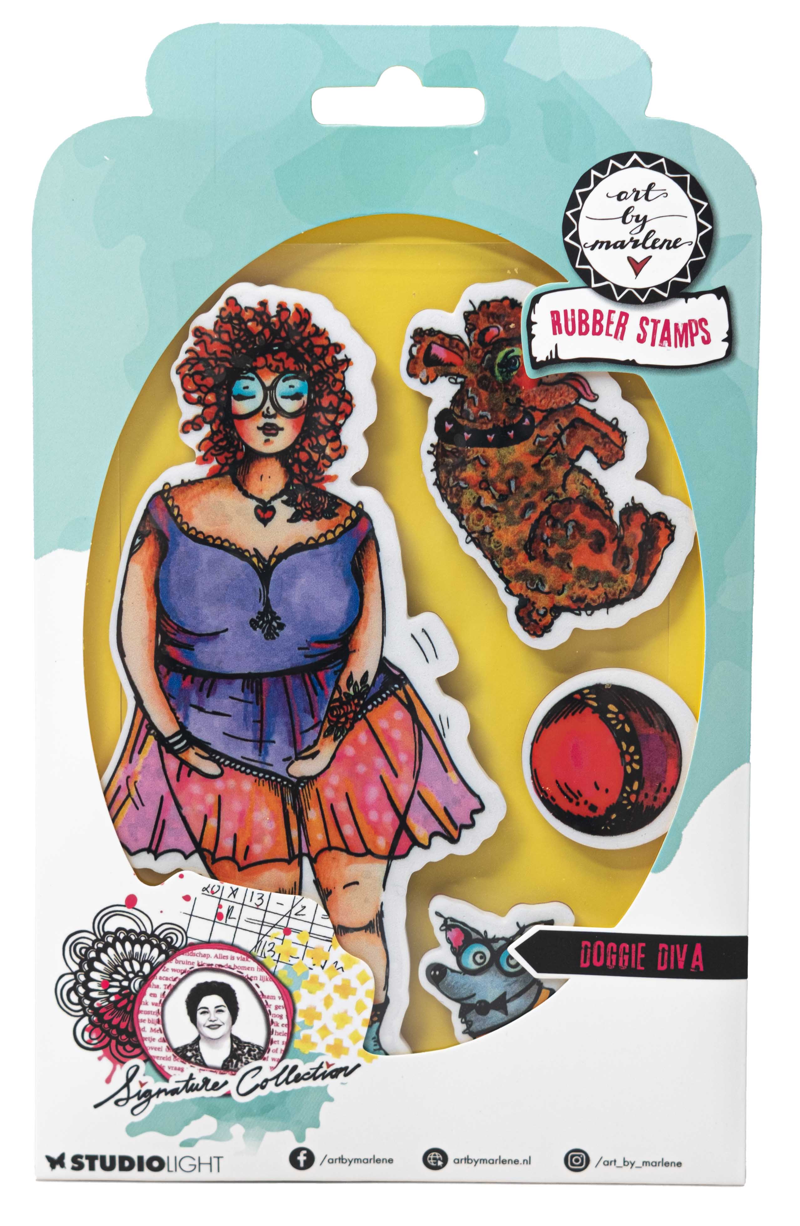 ABM-SI-STAMP701 - Art by Marlene - Doggie diva Signature Collection nr.701 - Personages