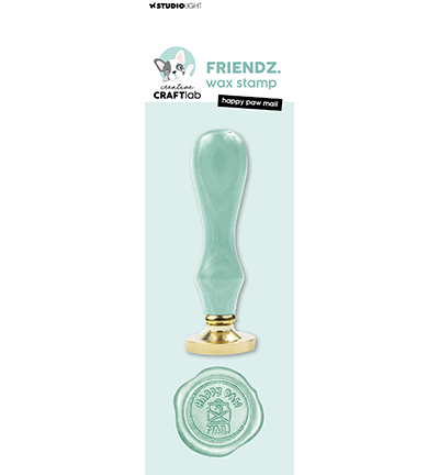 CCL-FR-WAX26 - CraftLab - Happy paw mail Friendz nr.26 - Wax Stamp with handle