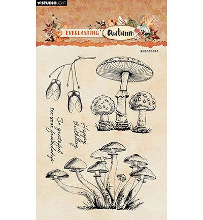 SL-EA-STAMP717 - StudioLight - Mushrooms Everlasting Autumn nr.717 - Automne, Halloween