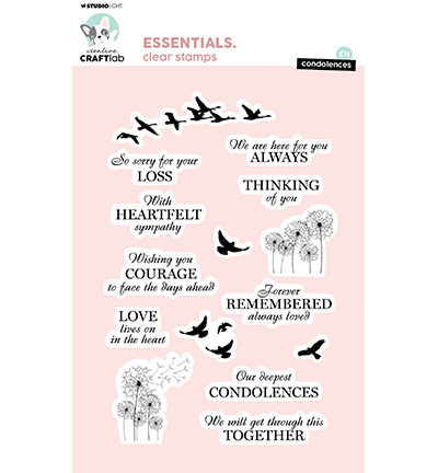 CCL-ES-STAMP725 - CraftLab - EN Condolences Essentials nr.725 - Textes