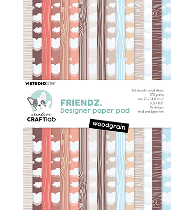 CCL-FR-DPP241 - CraftLab - Woodgrain Friendz nr.241 - Paperpad