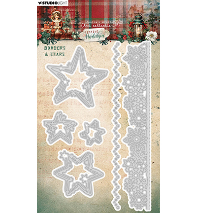 JMA-FN-CD903 - Jenine's - Borders & stars Festive Nostalgia nr.903 - Noël, hiver