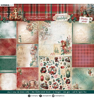 JMA-FN-DPP252 - Jenine's - Double-sided scrapbooking Festive Nostalgia nr.252 - Paper Pad Double-sided