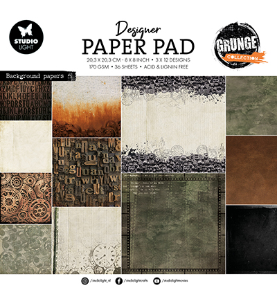 SL-GR-DPP243 - StudioLight - Paper elements Grunge Collection nr.243 - Paper Pad Blocks