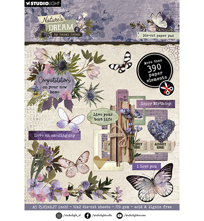 HE-ND-DCPP235 - Hazel Eaton - Paper elements Nature's Dream 2 nr.235 - Die-Cut Paper Pad