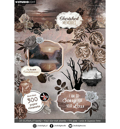 SL-CM-DCPP264 - StudioLight - Paper elements Cherished Memories nr.264 - Die-Cut Paper Pad