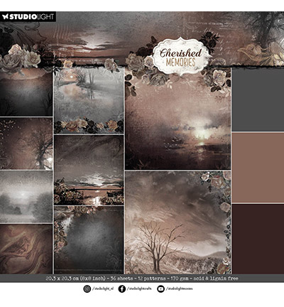 SL-CM-DPP265 - StudioLight - Background papers Cherished Memories nr.265 - Paper Pad Blocks